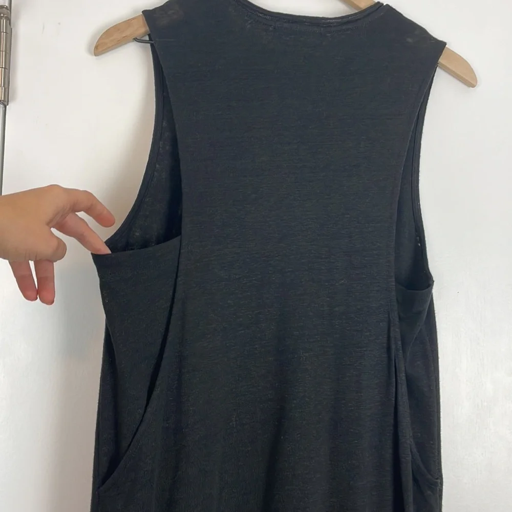 NWT! Rag & Bone Black Linen Midi Dress - Picture 11 of 14